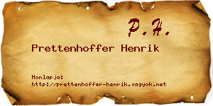 Prettenhoffer Henrik névjegykártya